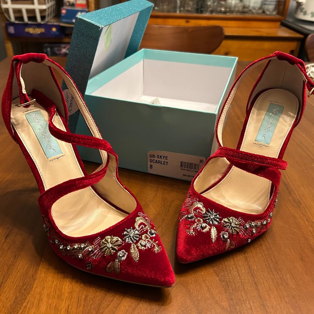 Skye scarlet - Blue by Betsey Johnson d'orsay heels